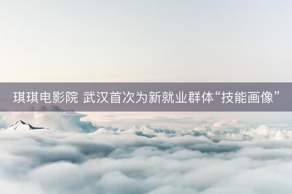 琪琪电影院 武汉首次为新就业群体“技能画像”