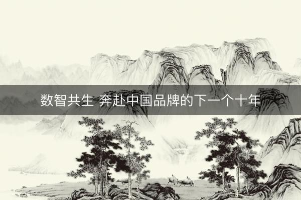 数智共生 奔赴中国品牌的下一个十年