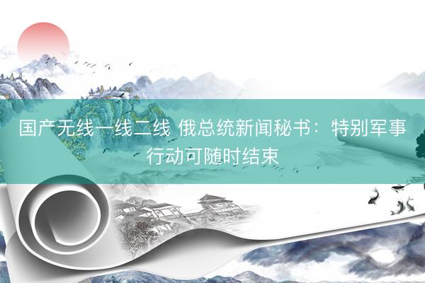 国产无线一线二线 俄总统新闻秘书：特别军事行动可随时结束