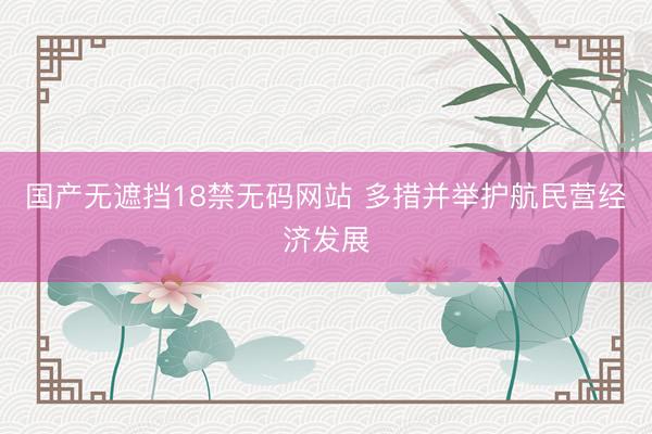 国产无遮挡18禁无码网站 多措并举护航民营经济发展