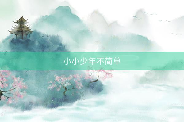 小小少年不简单