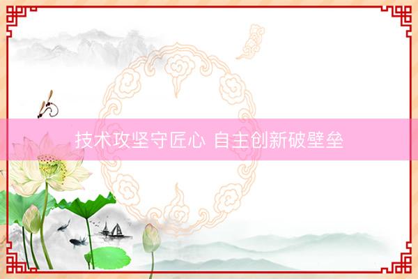 技术攻坚守匠心 自主创新破壁垒