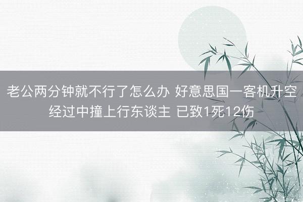 老公两分钟就不行了怎么办 好意思国一客机升空经过中撞上行东谈主 已致1死12伤